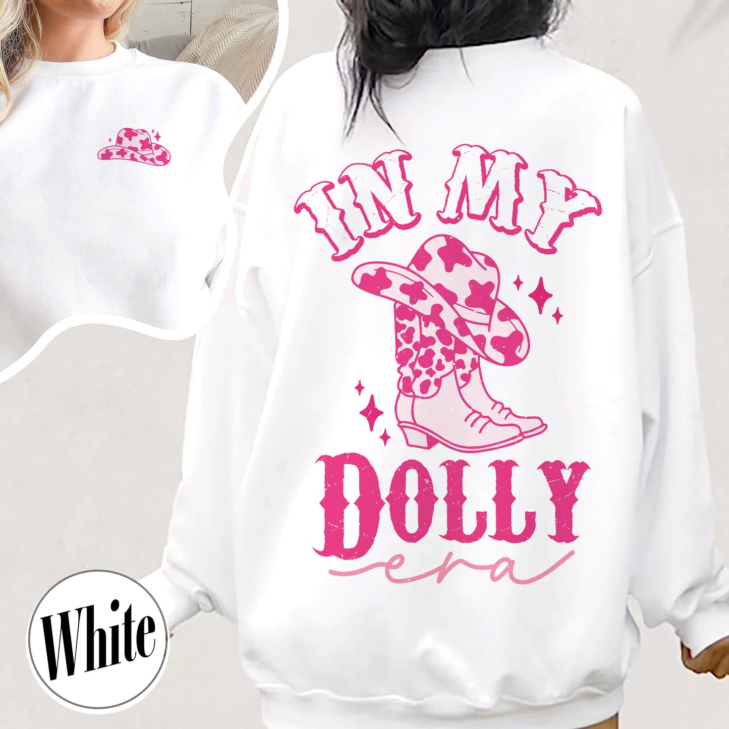 In My Dolly Era Sweatshirt, Dolly Shirt, Dolly Cowboys Sweatshirt, Dolly Sweatshirt for Girls, Dolly Sweatshirt in Pink, Graphic Tees Dolly, Holiday Gift