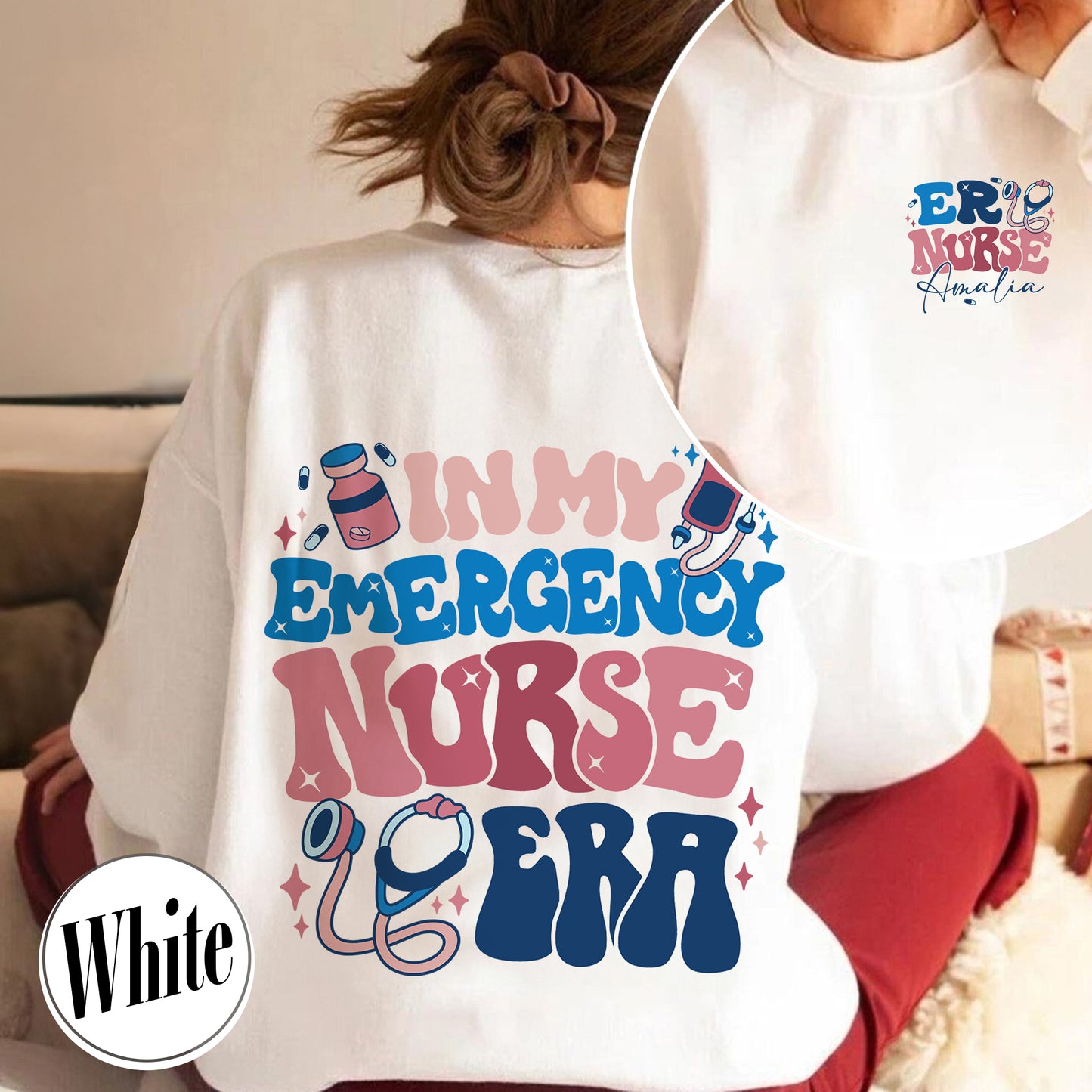 In My Emergency Nurse Era Sweatshirt, Emergency Department Nurse, Emergency Department Nurses Week, Personalized Emergency Nurse Sweatshirt