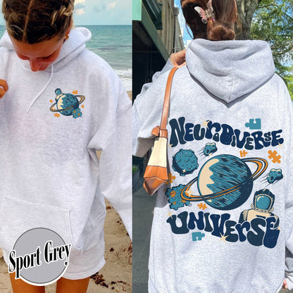 Autism Awareness Day Hoodie, World Autism Day Gift, Neurodiversity Brain Autism Awareness, Neurodiverse Universe Hoodie, Autism Mom Gift