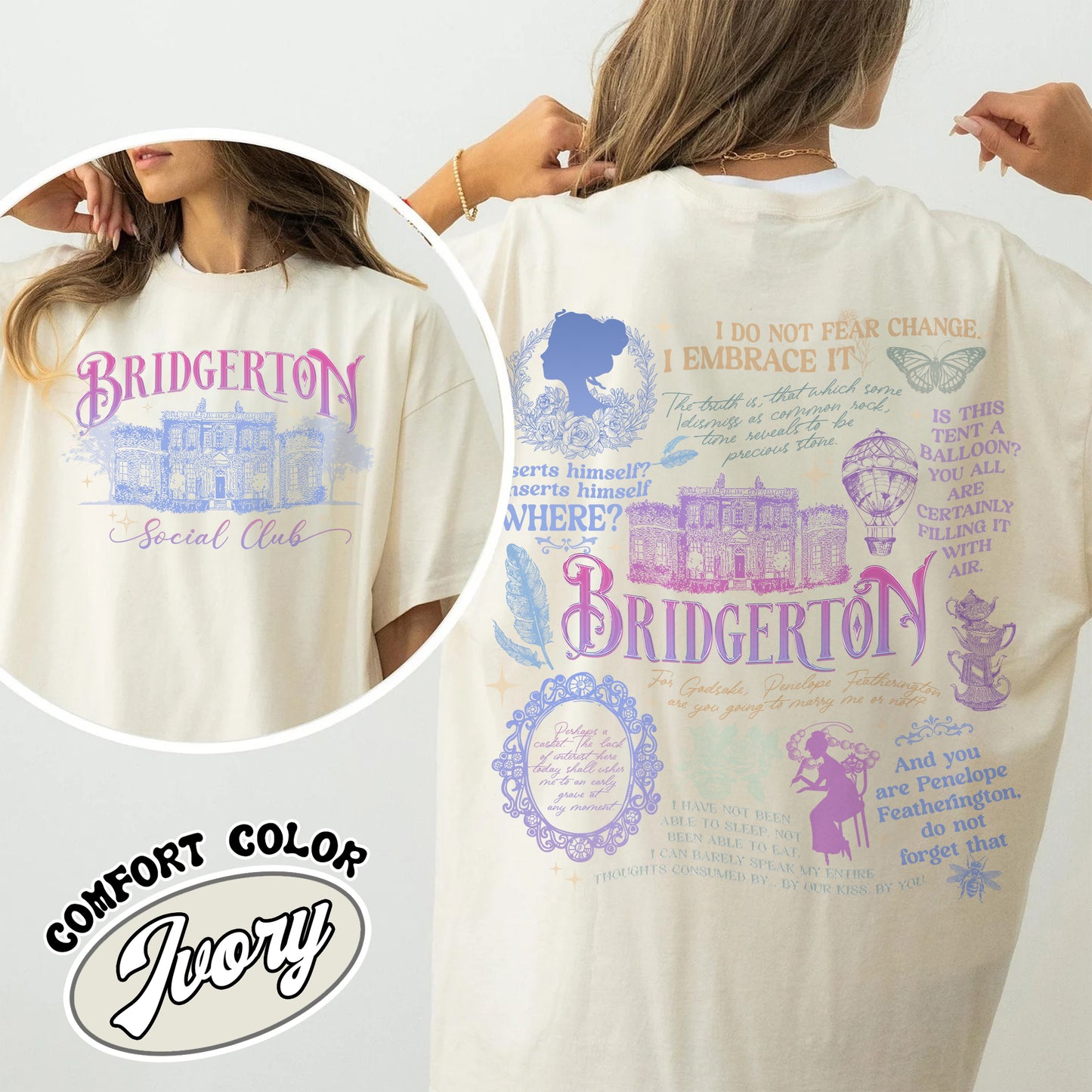 Penelope Colin Bridgerton Season 3 Comfort Color Shirt, Spill The Tea Lady Whistledown's Society Papers Shirt, Historical Drama Shirt, Bridgerton Party