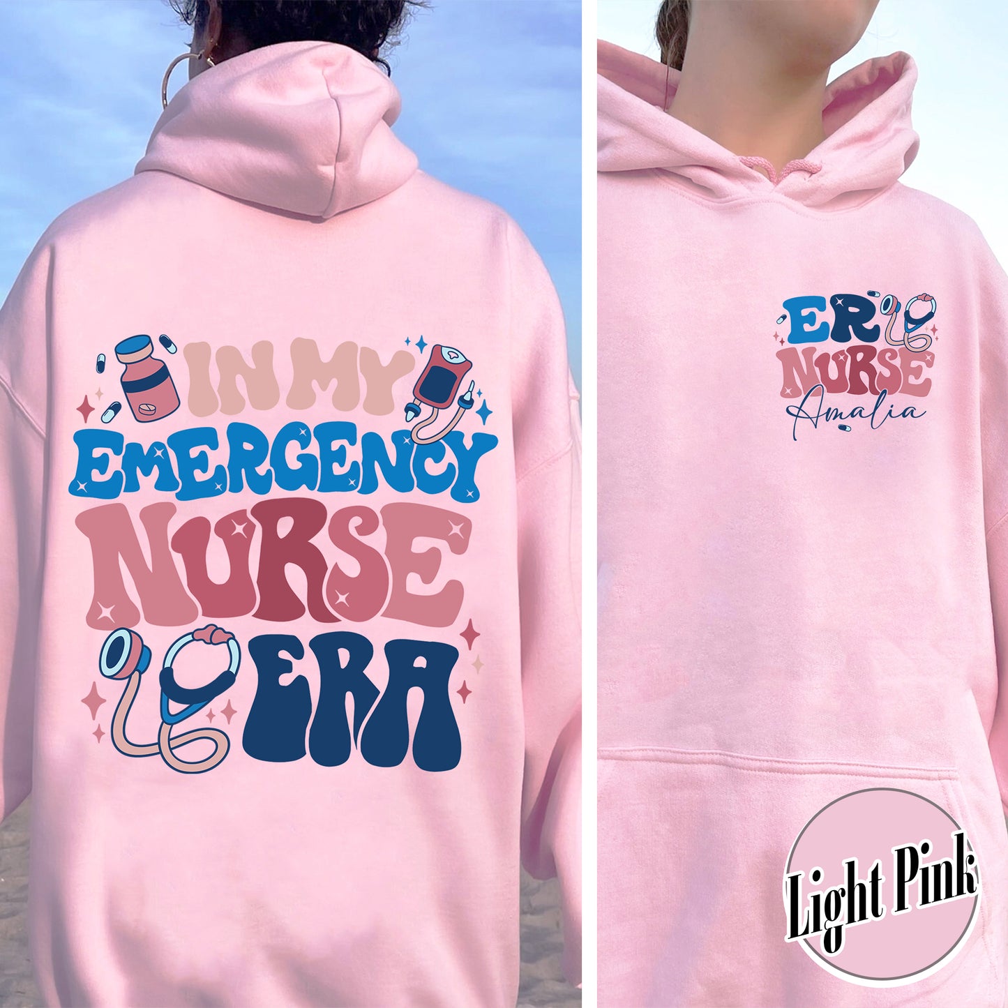 In My Emergency Nurse Era Hoodie, Emergency Department Nurse, Emergency Department Nurses Week, Personalized Emergency Nurse Hoodie