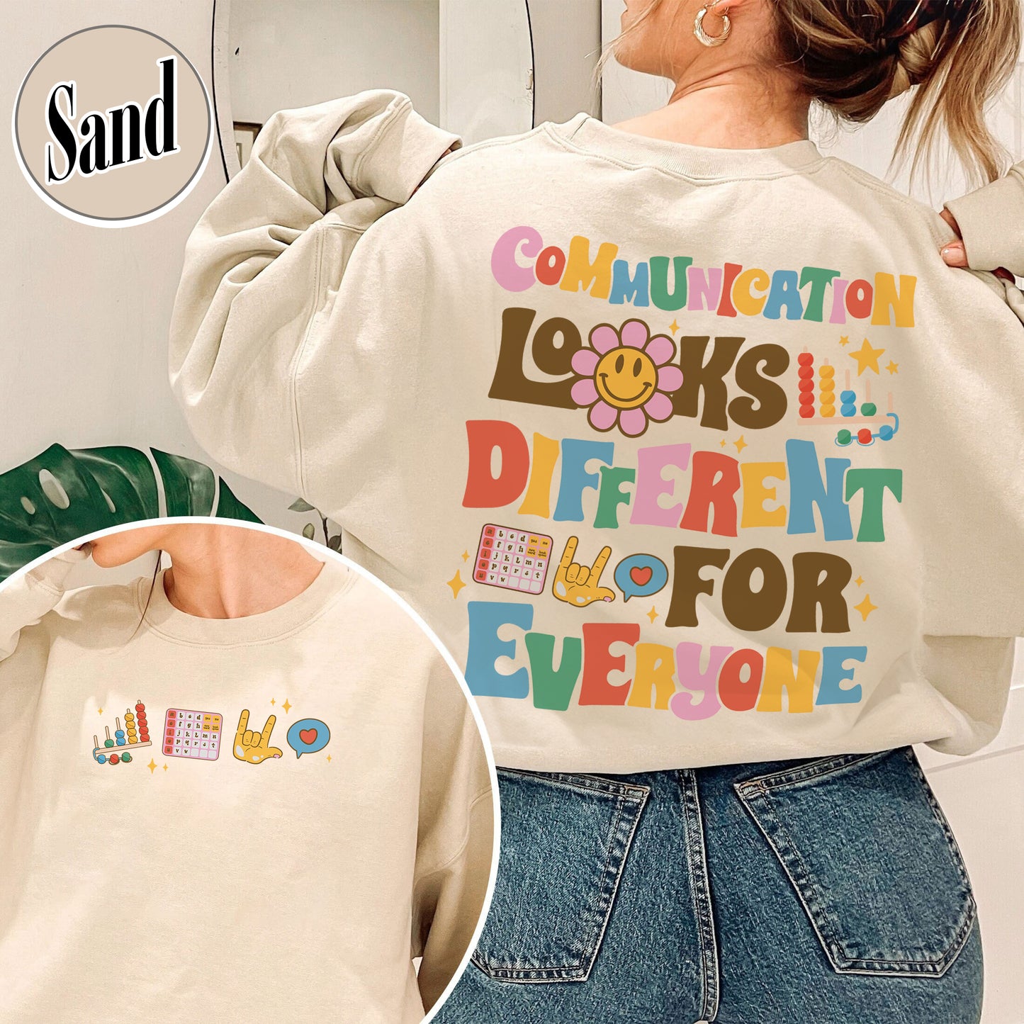 Communicate Slp Sweatshirt, Everyone Communicates Differently Shirt, Behavior Is Communication Shirt, Speech Therapy Sweat Shirt, Slp Shirt