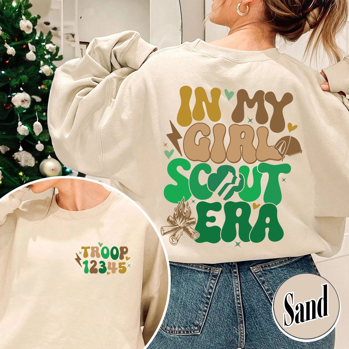 In My Girl Scout Era Sweatshirt, Custom Scout Sweatshirt, Scout Girl Sweatshirt, Scout Troop Number Sweatshirt, Scout Troop Sweatshirt