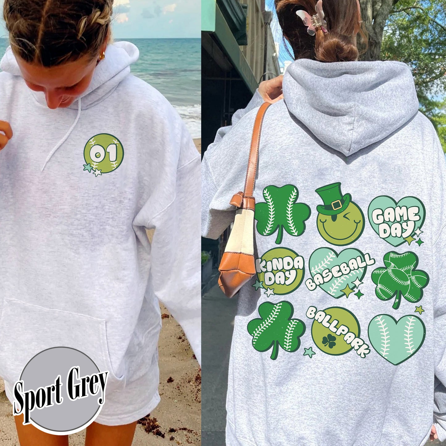 Game Day Hoodie, Baseball Mom Hoodie, Baseball Hoodie, St Patricks Baseball, St Patricks Day Hoodie, Custom Baseball Hoodie