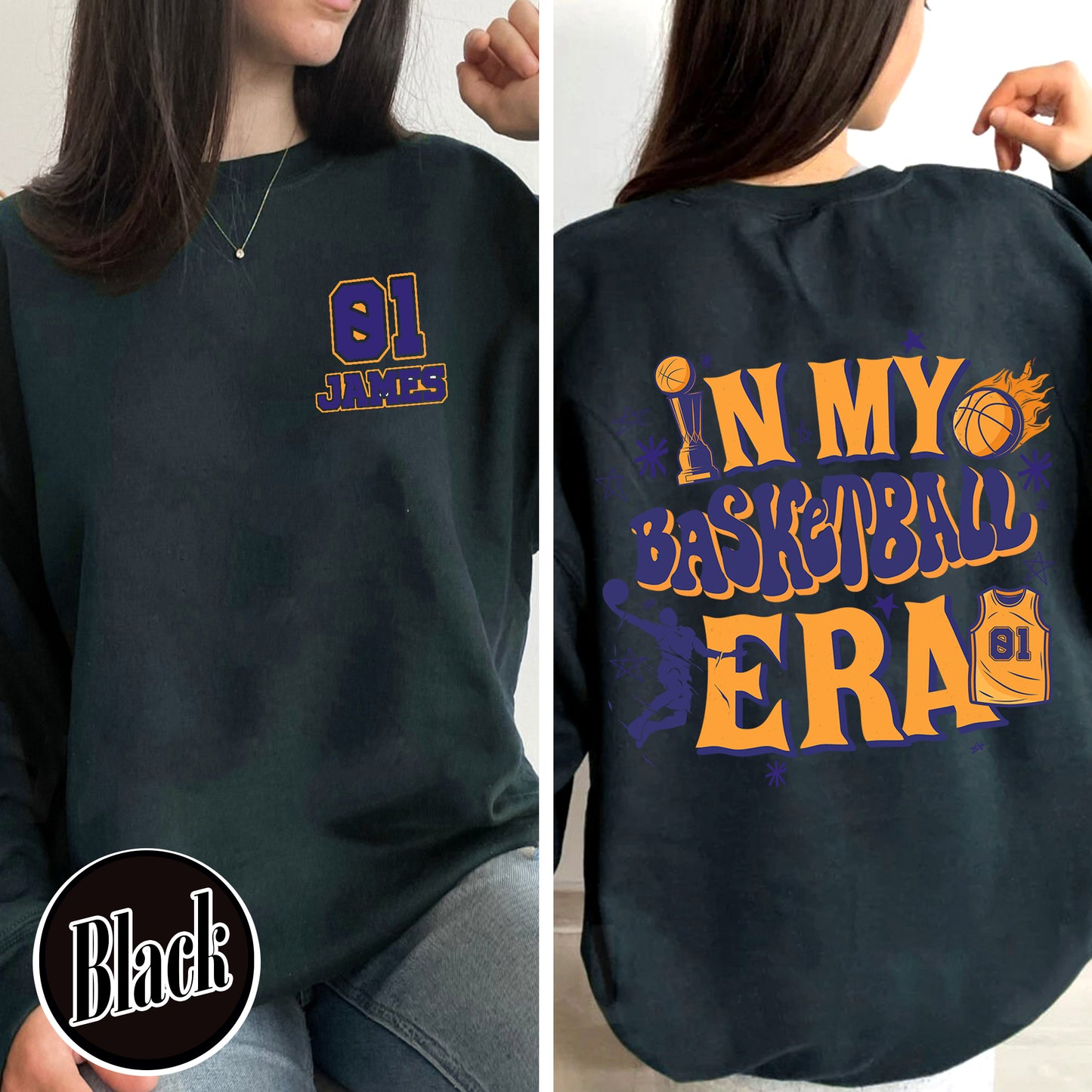 In My Basketball Mom Era Sweatshirt, In My Basketball Mom Era , Custom In My Basketball Mom Era Sweatshirt, In My Basketball Era, Basketball Sweatshirt