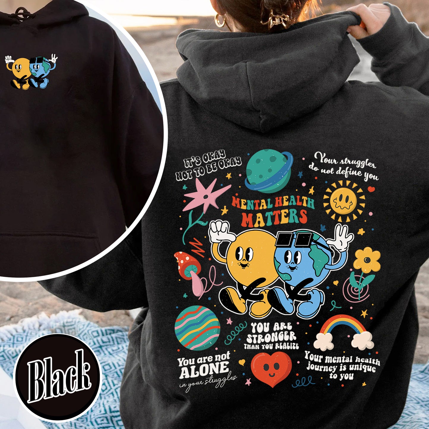 Mental Health Matters Hoodie, Mental Health Hoodie Feelings Matter, 988 Mental Health Matters, Mental Health Gift