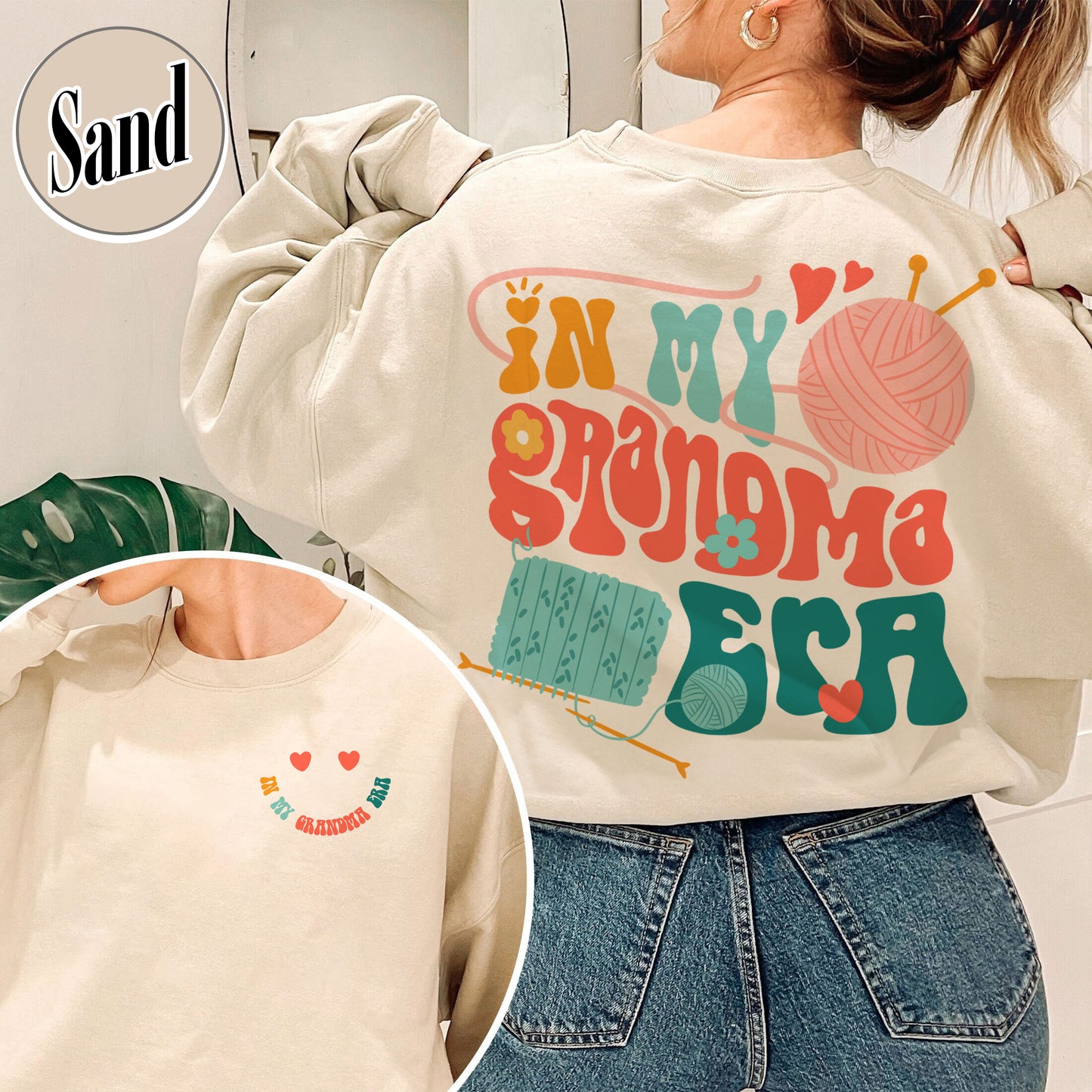 In My Grandma Era Sweatshirt, In My Mimi Era Sweatshirt, Sweatshirt For Grandma, Winter Pregnancy Announcement Sweatshirt