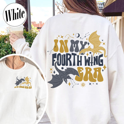 Fourth Wing Dragon Sweatshirt, Fourth Wing Dragon Rider Basgiath War College, in My Fourth Wing Era Sweatshirt, Basgiath War College Gift