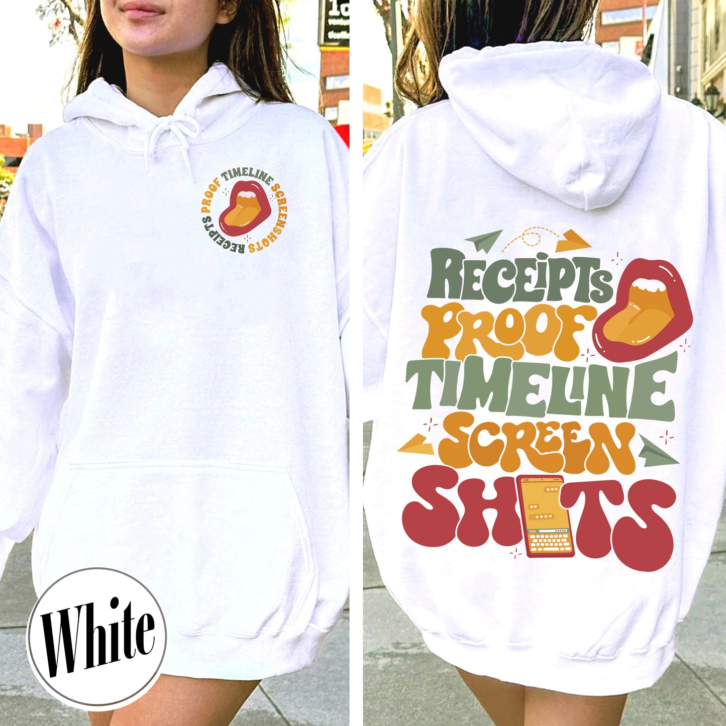 Receipts Proof Timeline Screenshots Hoodie, Receipts Proof Timeline Screenshots, Funny Hoodie