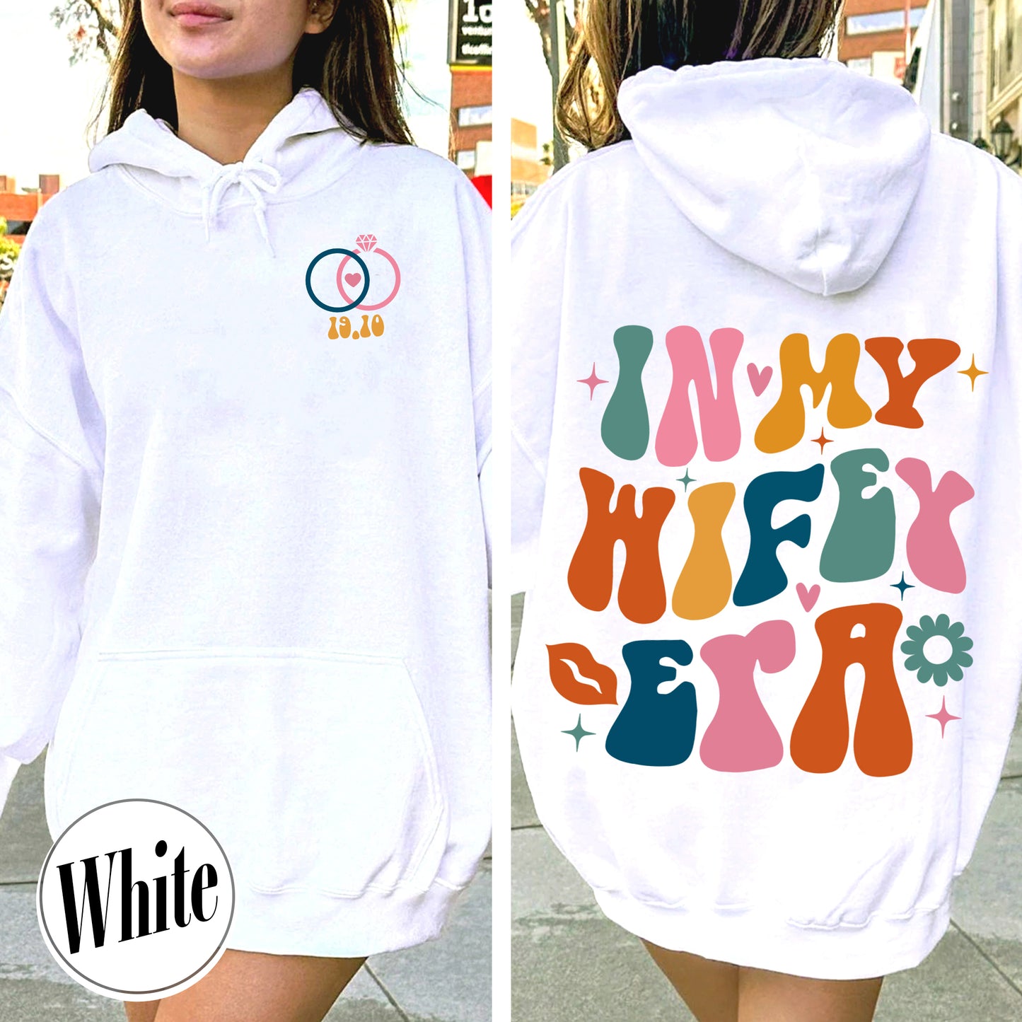 Wifey and Hubby Hoodie, in My Wifey Era, in My Hubby Era, Wifey Hubby Hoodie Est, Hubby and Wifey Matching Hoodie, Wifey Hubby Set