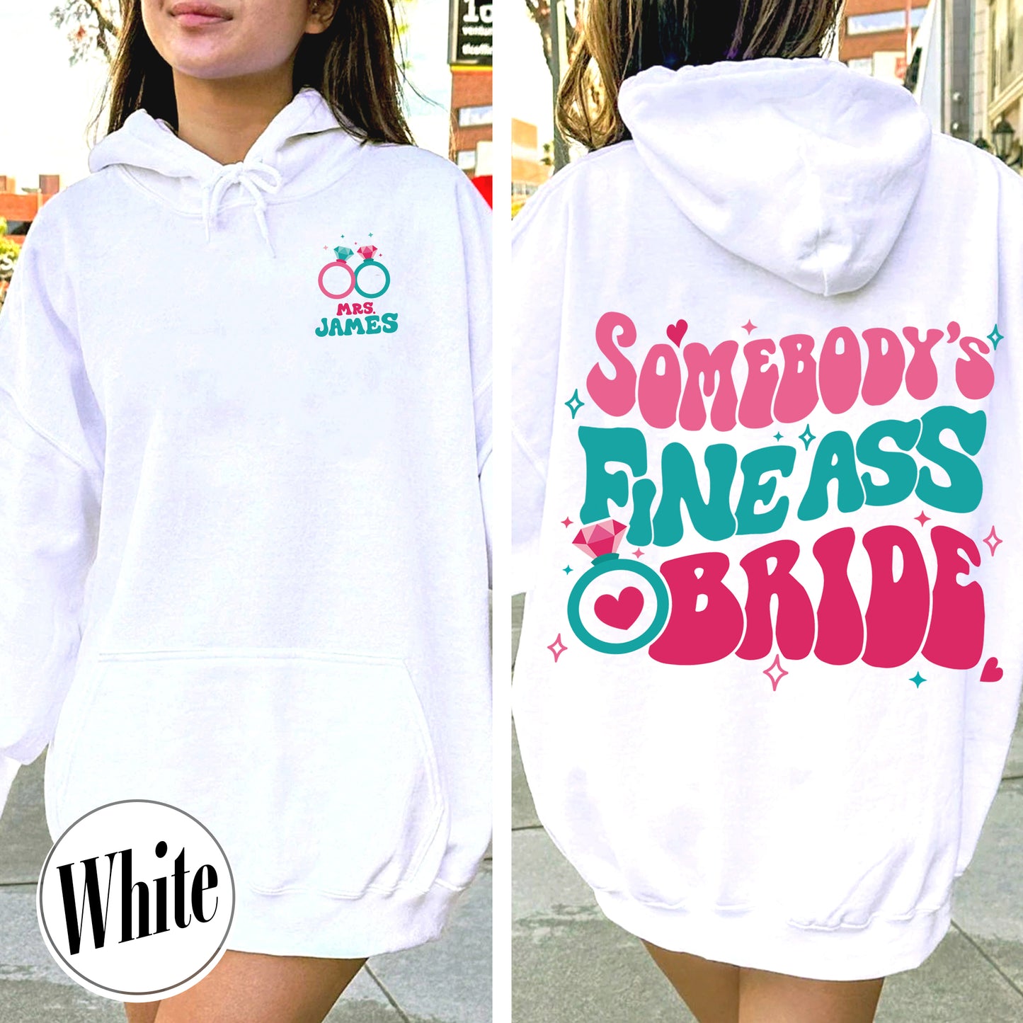 Somebody’s Fine Ass Bride Hoodie, Bride Era Hoodie, Custom Bride Hoodie, Oversized Hoodie Bride, Bride To Be Hoodie