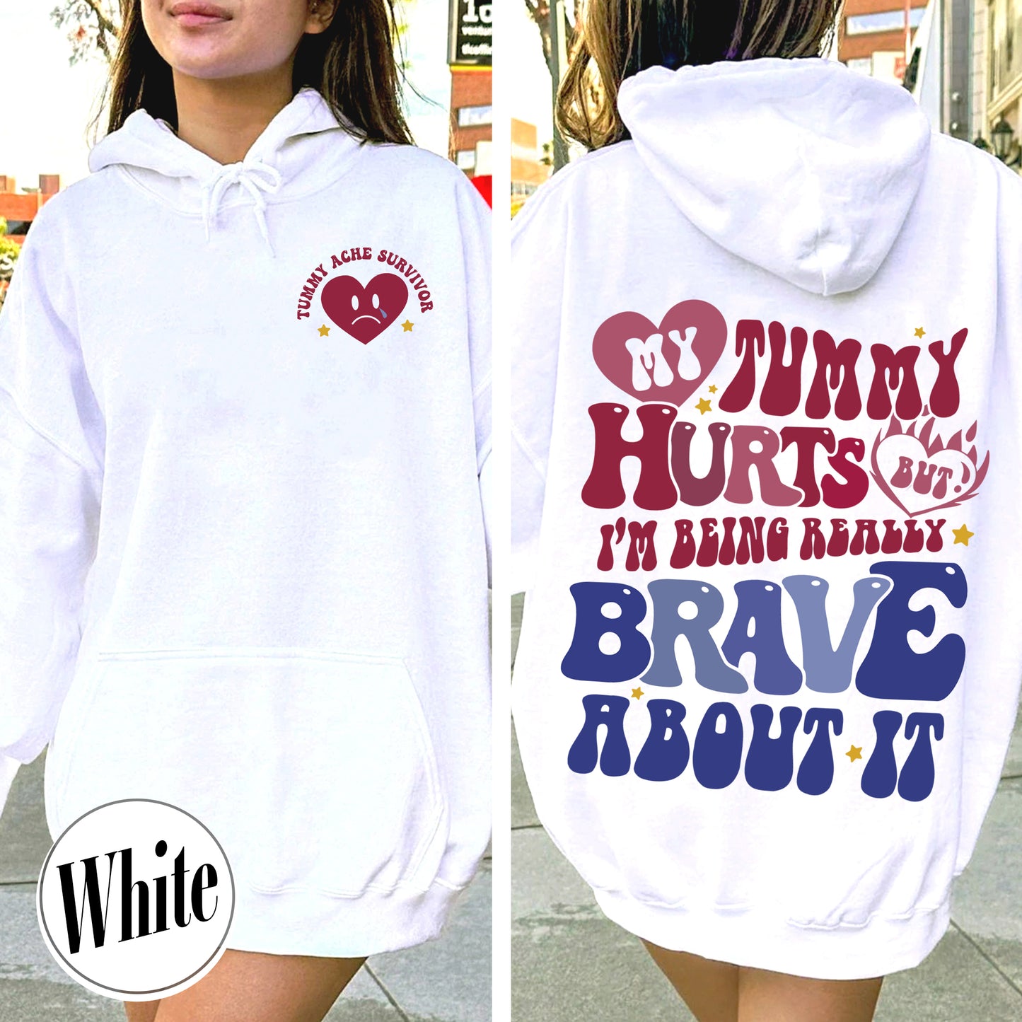 My Tummy Hurts Hoodie, My Tummy Hurts, Tummy Ache Survivor Hoodie