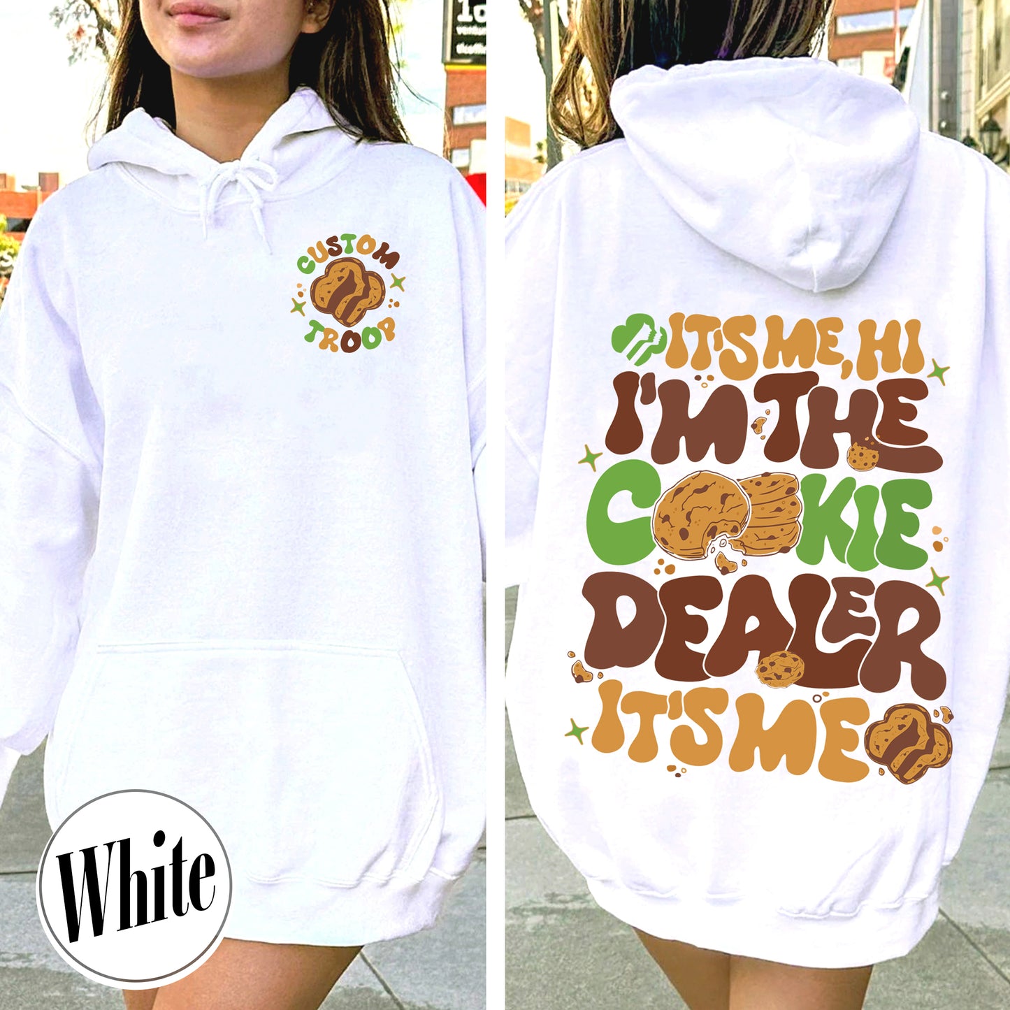 Girl Scout Cookie Dealer Hoodie, It’s Me I’m the Cookie Dealer Hoodie, Girl Scout Cookie Dealer, Custom Troop