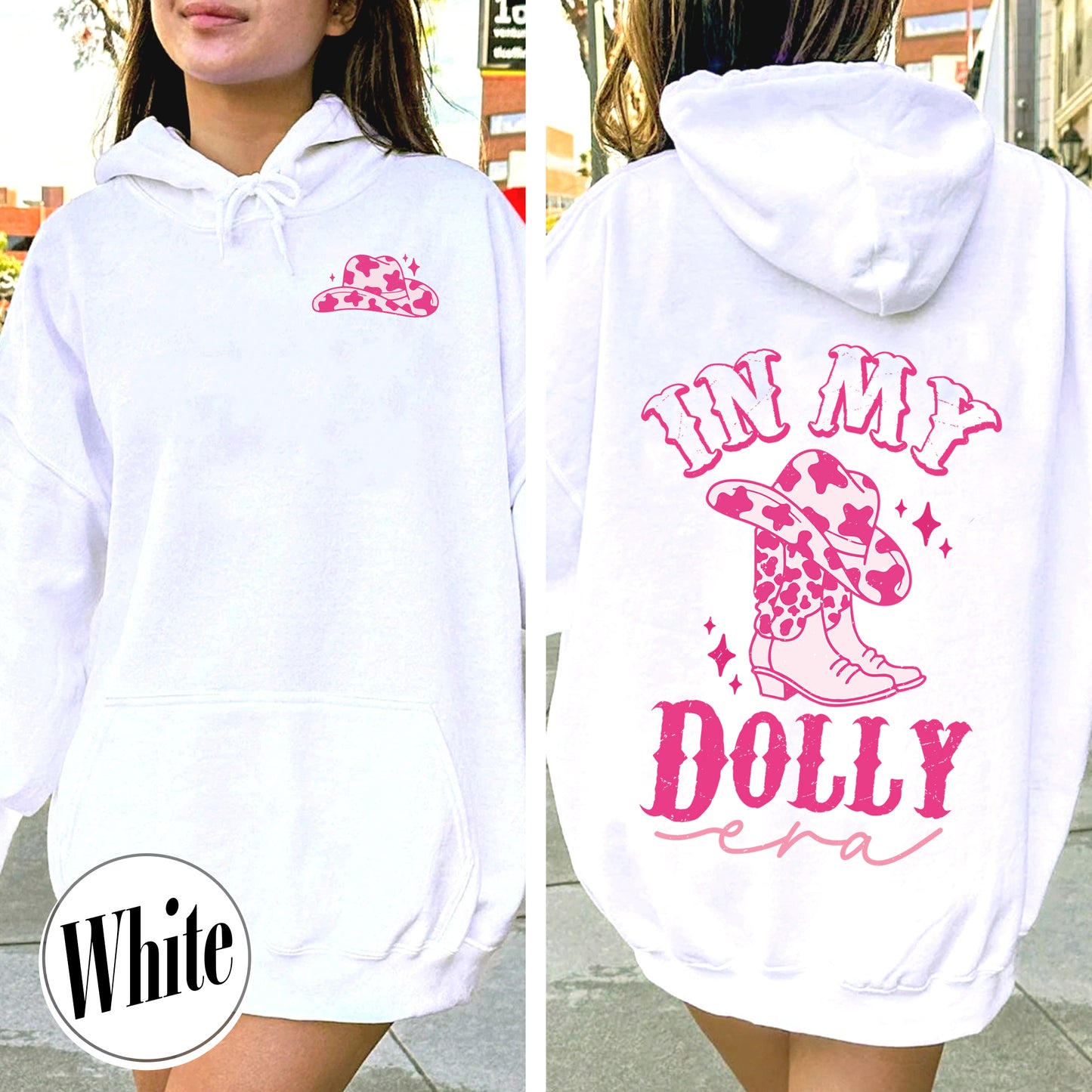 In My Dolly Era Hoodie, Dolly Shirt, Dolly Cowboys Hoodie, DollyHoodie for Girls, Dolly Hoodie in Pink, Graphic Tees Dolly, Holiday Gift