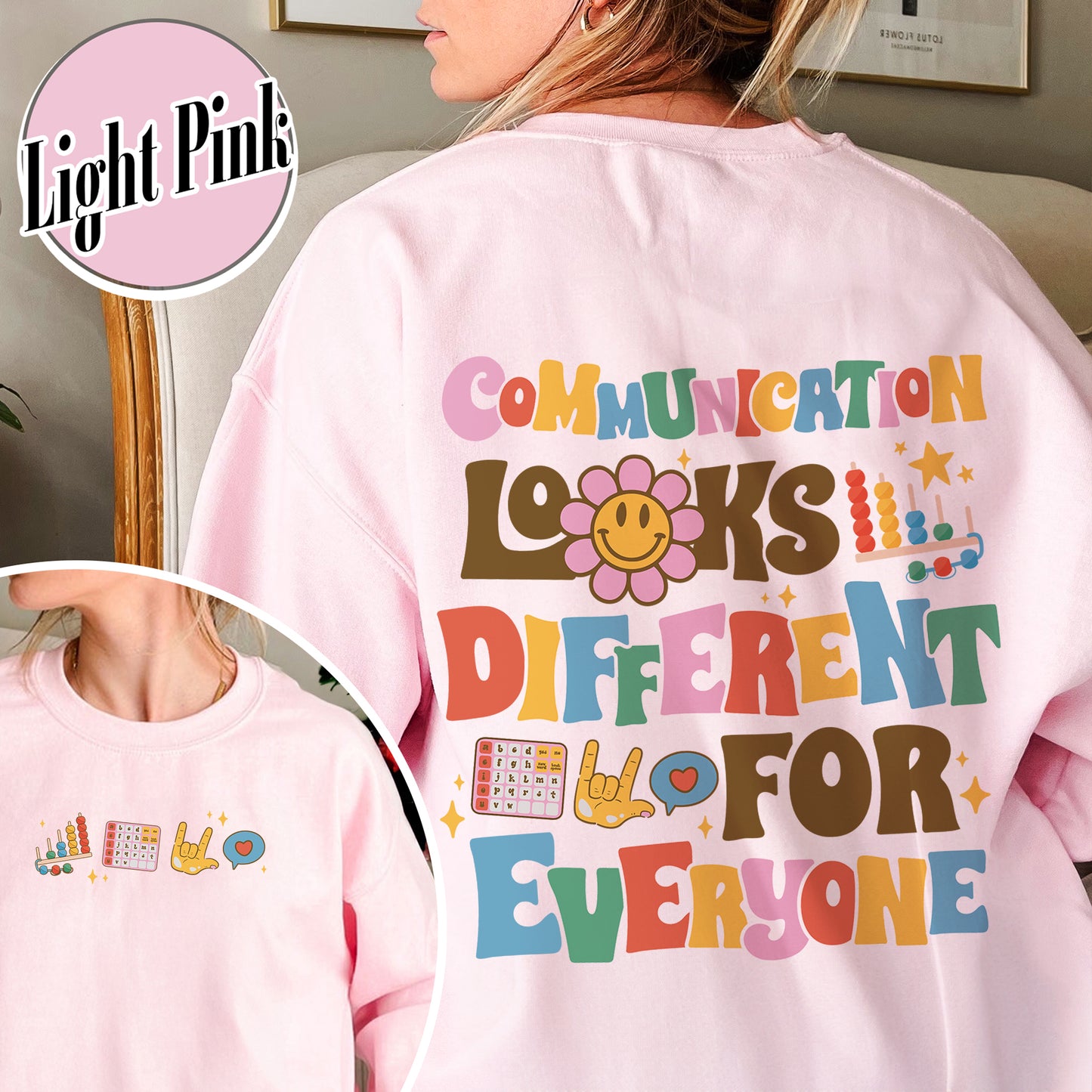 Communicate Slp Sweatshirt, Everyone Communicates Differently Shirt, Behavior Is Communication Shirt, Speech Therapy Sweat Shirt, Slp Shirt