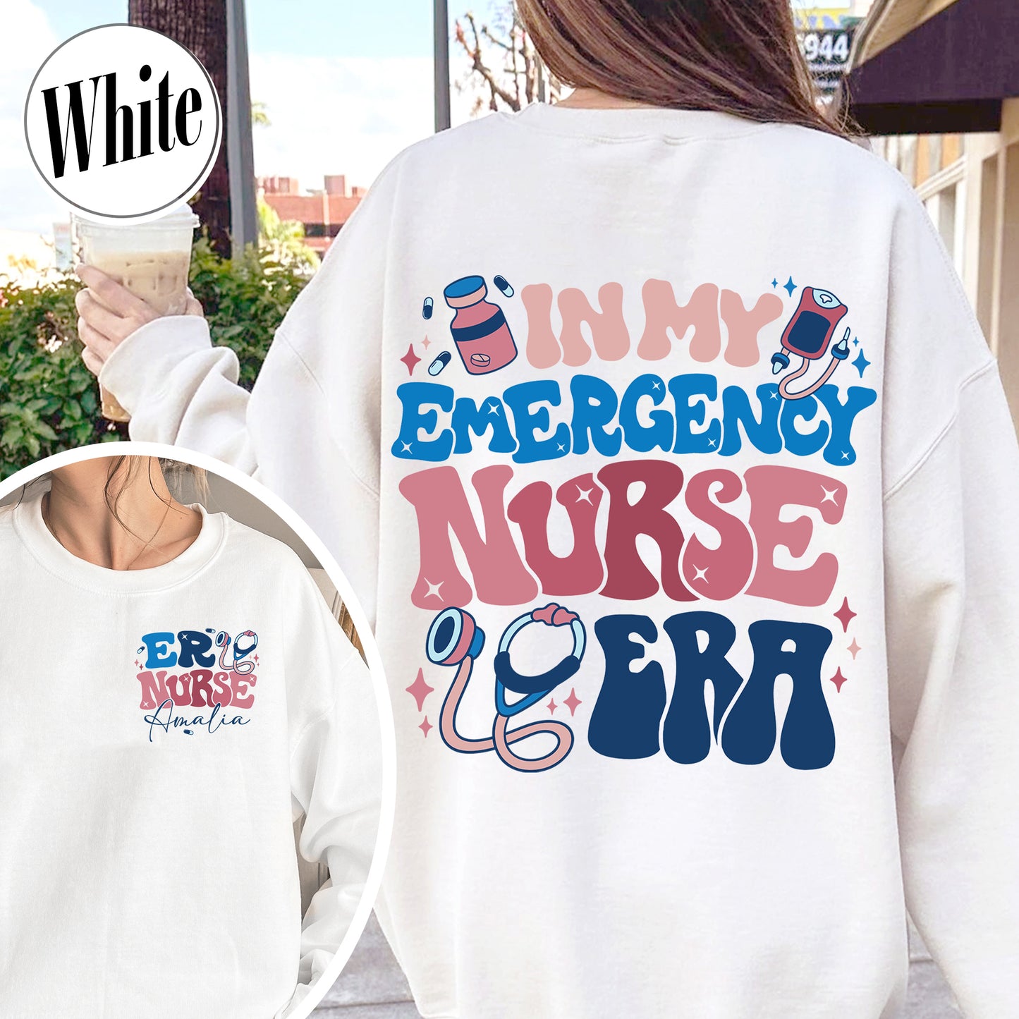 In My Emergency Nurse Era Sweatshirt, Emergency Department Nurse, Emergency Department Nurses Week, Personalized Emergency Nurse Sweatshirt