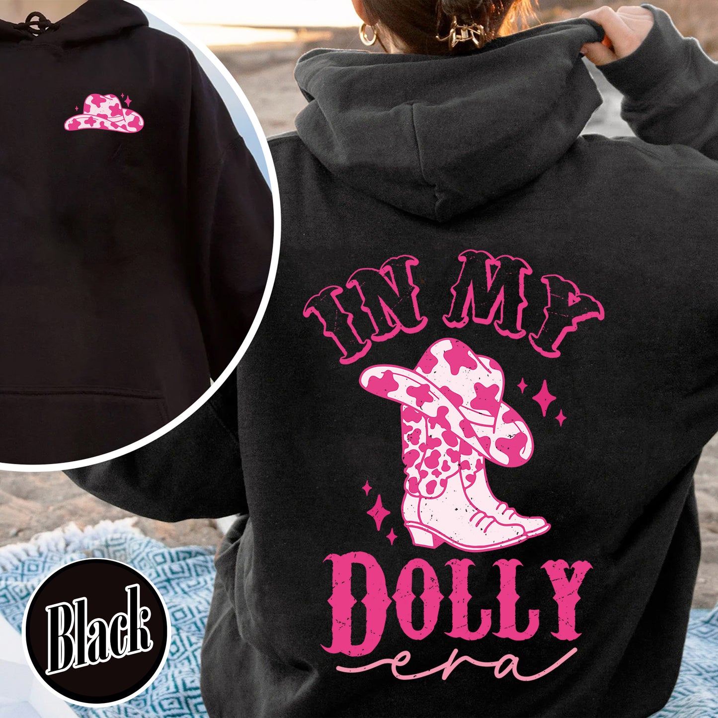 In My Dolly Era Hoodie, Dolly Shirt, Dolly Cowboys Hoodie, DollyHoodie for Girls, Dolly Hoodie in Pink, Graphic Tees Dolly, Holiday Gift