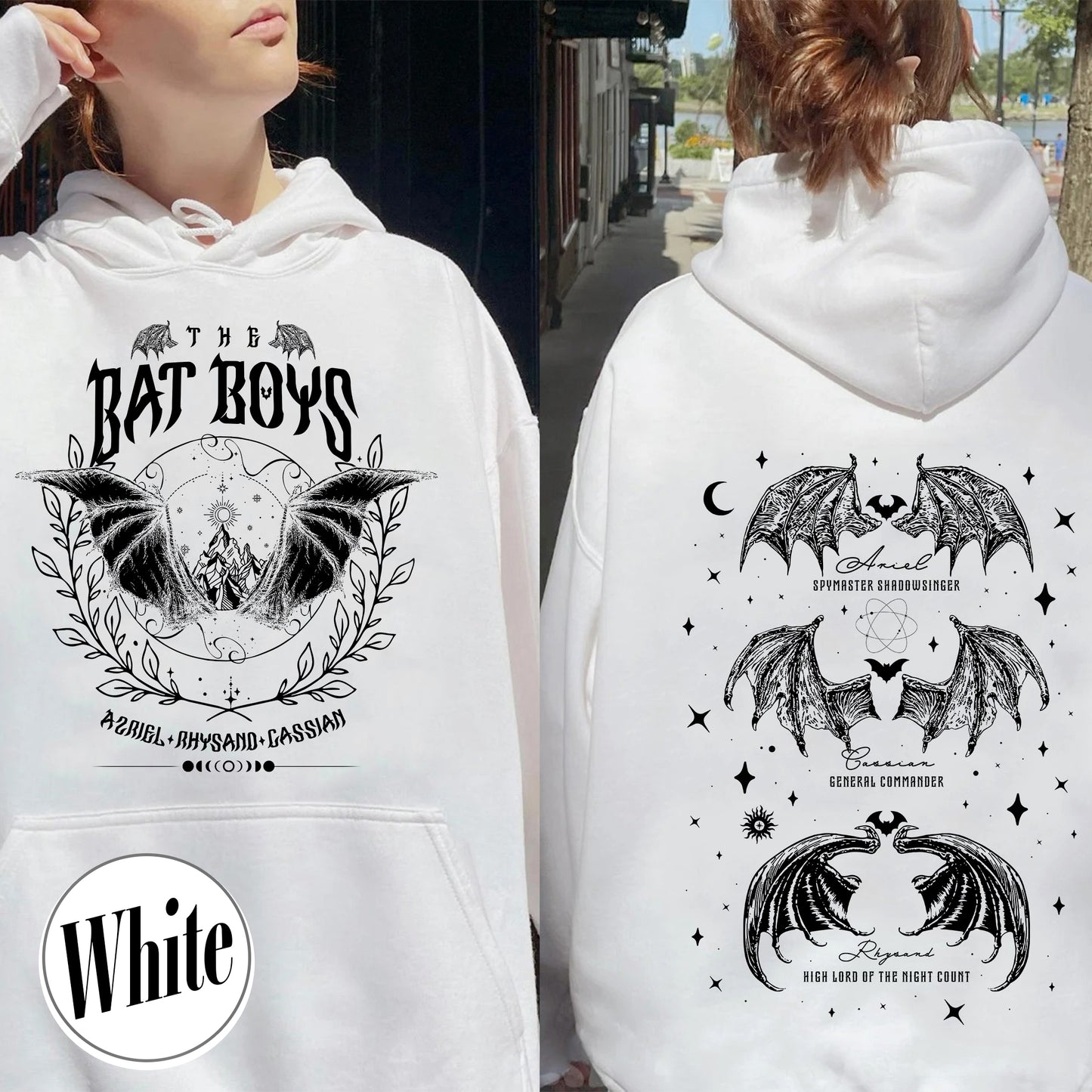 The Bat Boys Hoodie, the Bat Boys the Night Court Acotar Hoodie, Acotar the Bat Boys, Acotar Hoodie Azriel, Acotar Hoodie Azriel