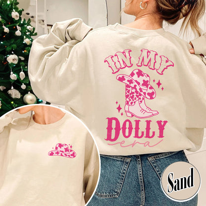 In My Dolly Era Sweatshirt, Dolly Shirt, Dolly Cowboys Sweatshirt, Dolly Sweatshirt for Girls, Dolly Sweatshirt in Pink, Graphic Tees Dolly, Holiday Gift