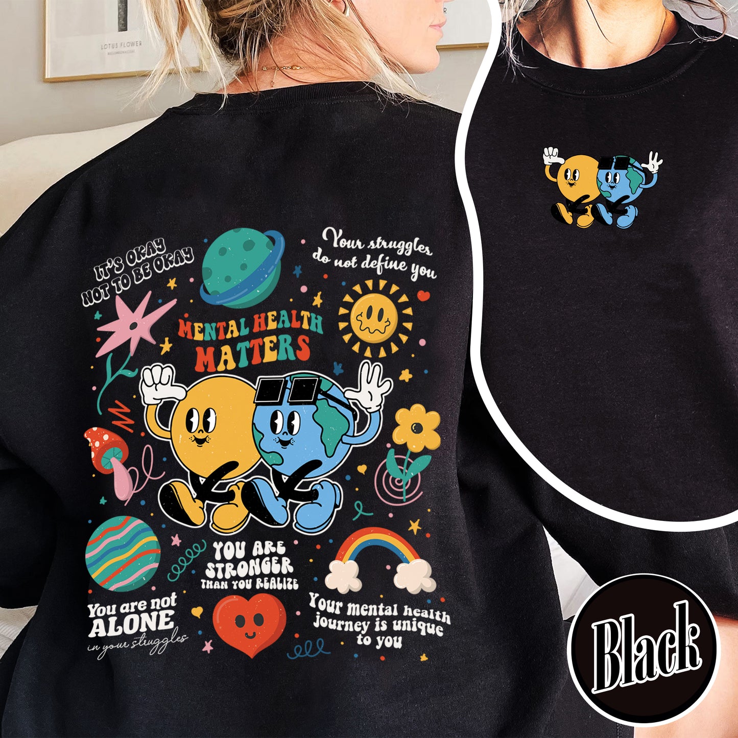 Mental Health Matters Sweatshirt, Mental Health Matters Sweat, Mental Health Sweatshirt Feelings Matter, 988 Mental Health Matters, Mental Health Gift