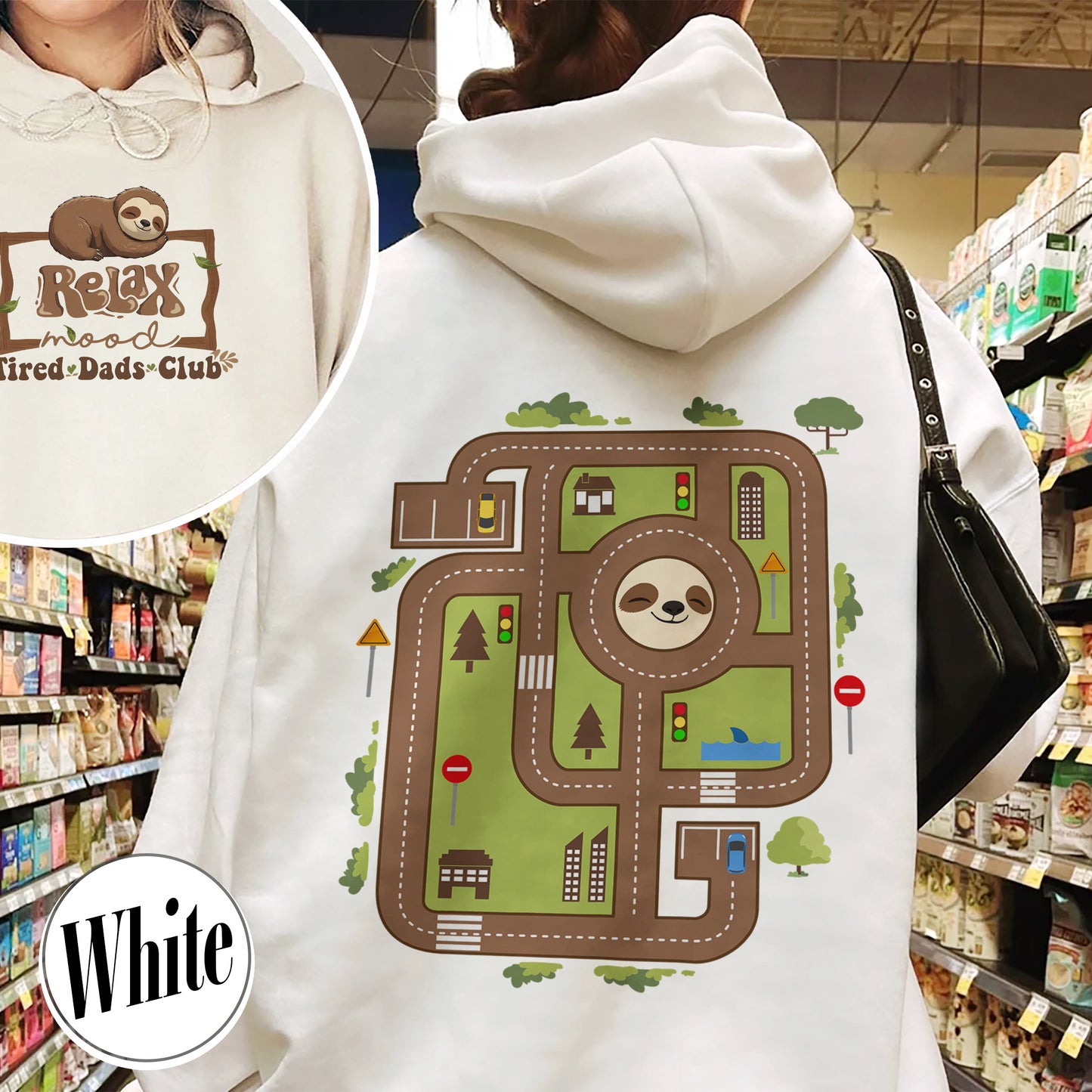 Race Car Track Hoodie for Dad, Race Track Hoodie for Dad, Racing Hoodie for Dad, Tired Dads Club, Tired Dads Club, Toy Car Massage Hoodie