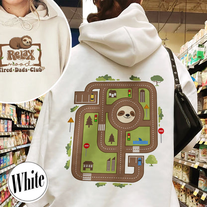 Race Car Track Hoodie for Dad, Race Track Hoodie for Dad, Racing Hoodie for Dad, Tired Dads Club, Tired Dads Club, Toy Car Massage Hoodie