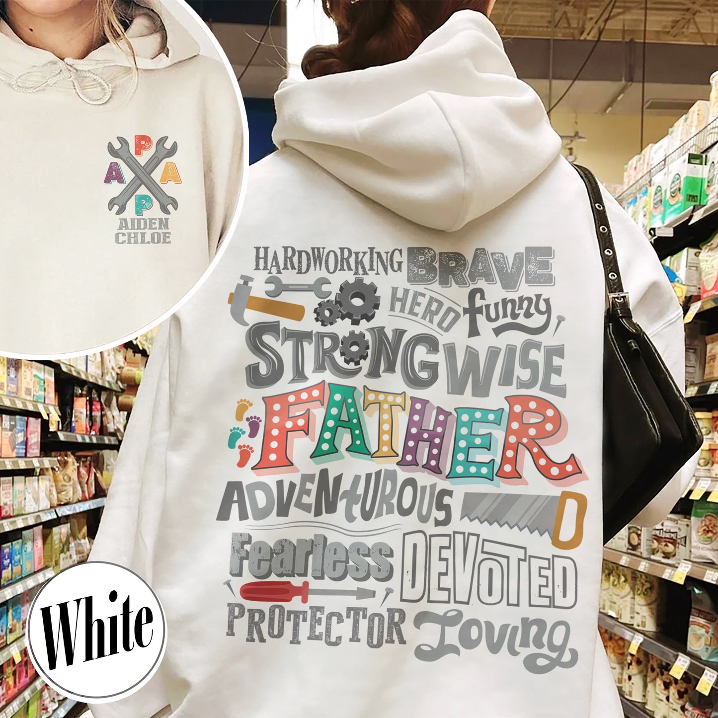 Custom Best Dad Ever Hoodie, Custom Best Dad Ever, Happy Father’s Day, for Men, Papa Cross Hoodie, Personalized With Name, Gift for DAD