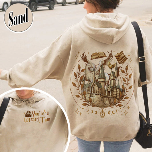 Bookish Hoodie,Wizard Castle Book Hoodie, Wizard Era, You’re a Wizard Hoodie, HP Hoodie