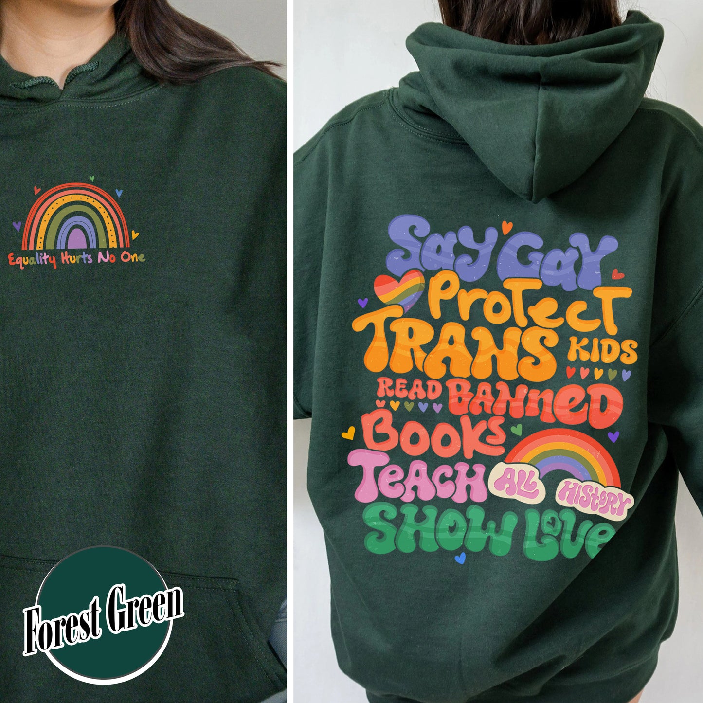 Say Gay Protect Trans Kids Hoodie, Say Gay Protect Trans Kids, Say Gay, Read Banned Books Teach All History Show Love, LGBT Hoodie, Say Gay Hoodie