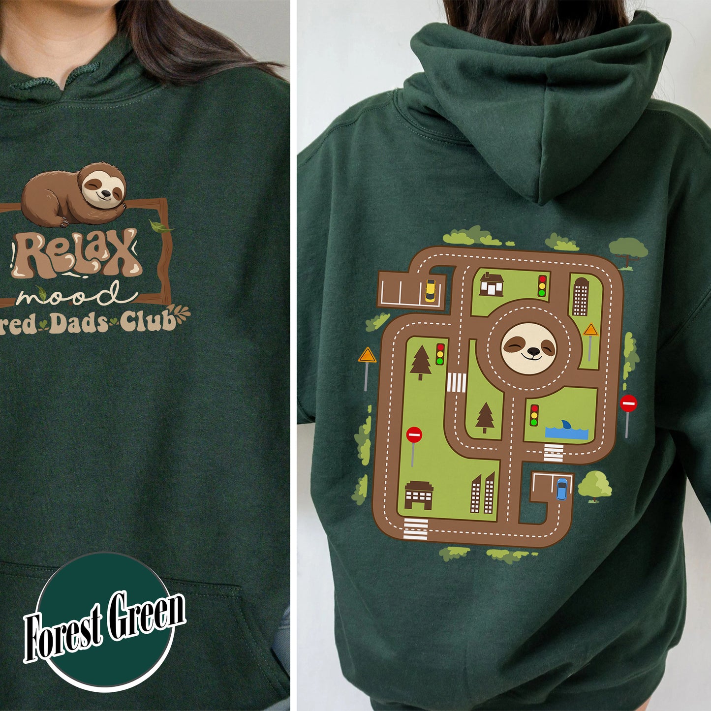 Race Car Track Hoodie for Dad, Race Track Hoodie for Dad, Racing Hoodie for Dad, Tired Dads Club, Tired Dads Club, Toy Car Massage Hoodie
