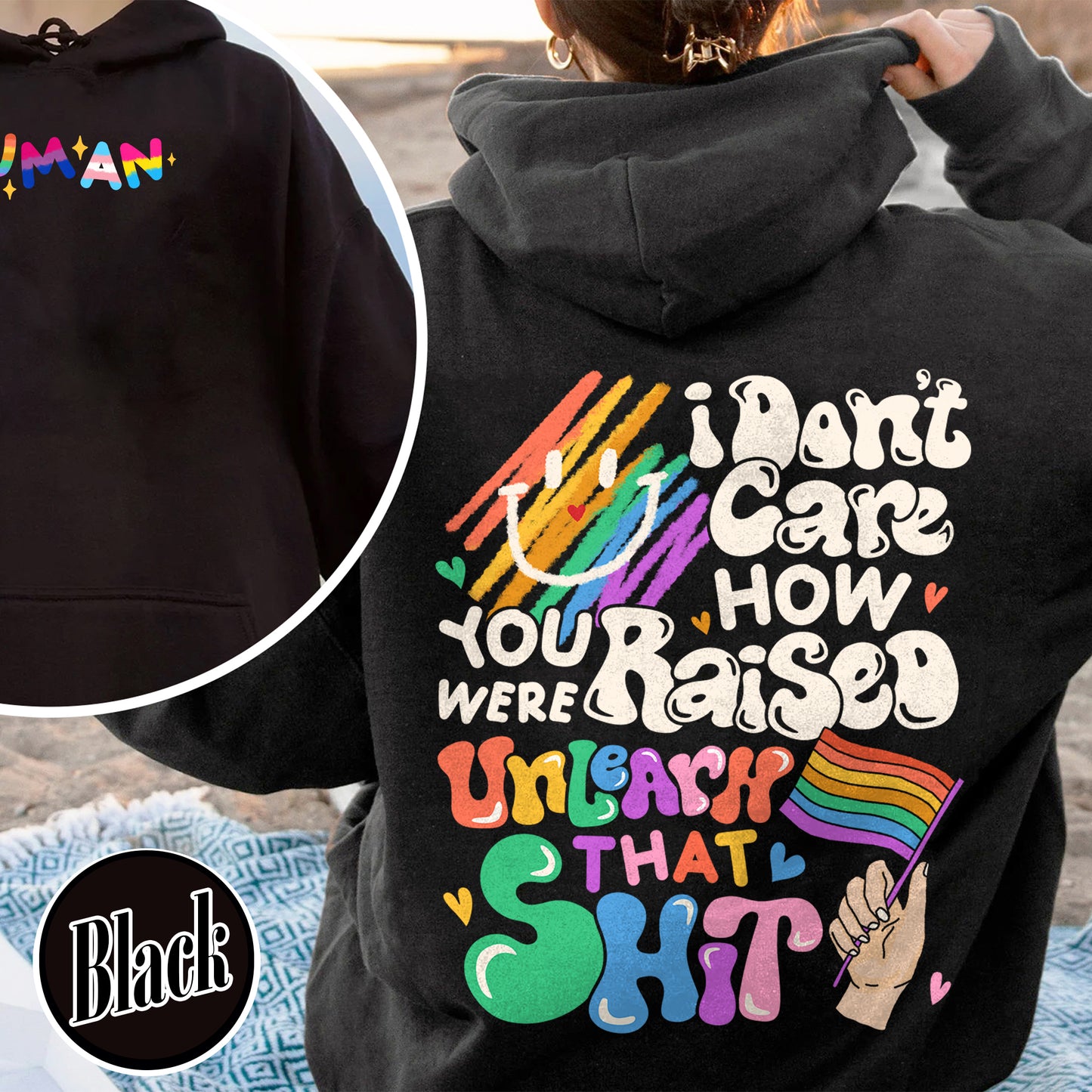 LGBT Hoodie, I Don’t Care How You Were Raised Unlearn That Hoodie, Equal Rights for Others, Pride Month Hoodie, Human Rights, Anti Racism