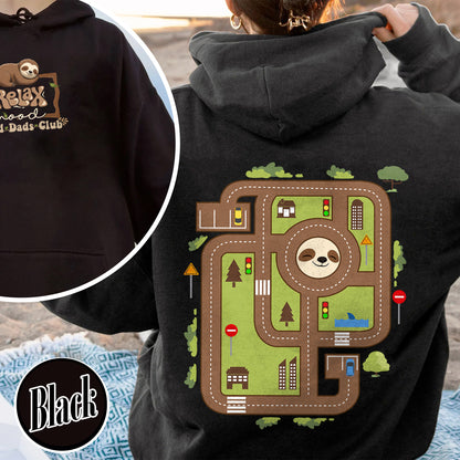 Race Car Track Hoodie for Dad, Race Track Hoodie for Dad, Racing Hoodie for Dad, Tired Dads Club, Tired Dads Club, Toy Car Massage Hoodie
