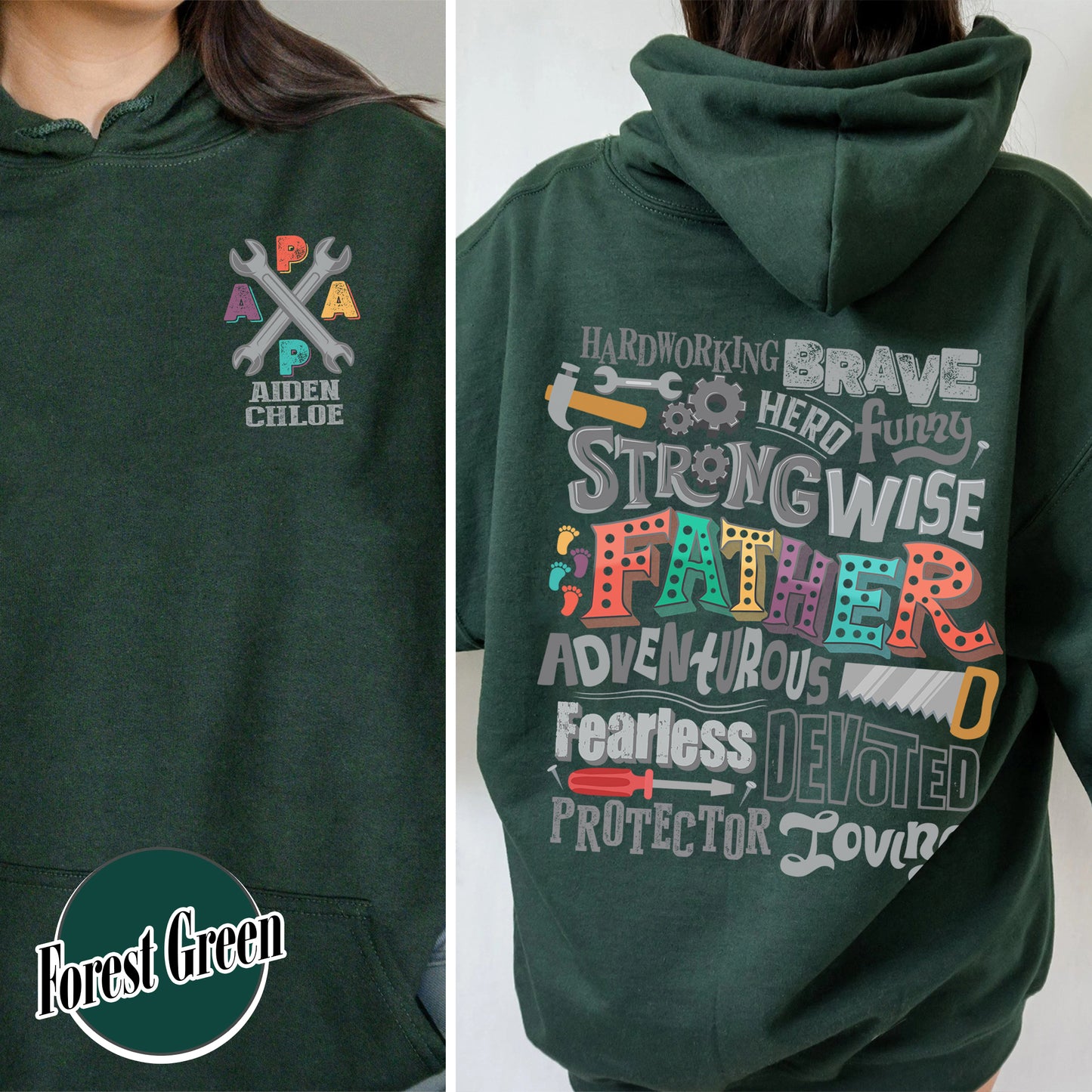 Custom Best Dad Ever Hoodie, Custom Best Dad Ever, Happy Father’s Day, for Men, Papa Cross Hoodie, Personalized With Name, Gift for DAD