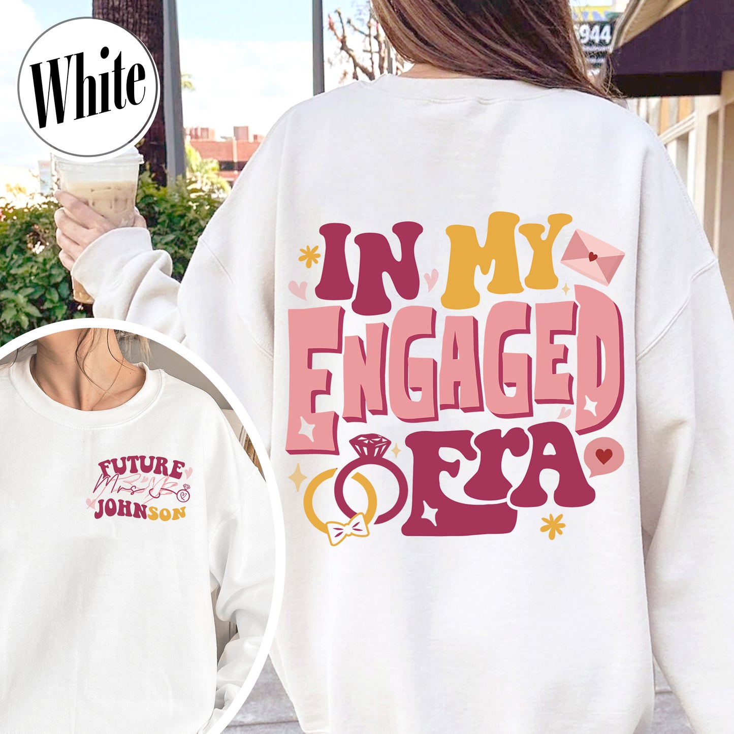 Custom Bachelorette Sweatshirt,Custom In My Engaged Era Sweatshirt,Custom Bride