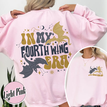 Fourth Wing Dragon Sweatshirt, Fourth Wing Dragon Rider Basgiath War College, in My Fourth Wing Era Sweatshirt, Basgiath War College Gift