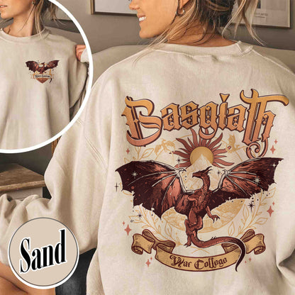 Basgiath War College, Dragon Rider Sweatshirt, Iron Flame Basgiath War College, Basgiath War College 2 Sided, Basgiath Dragon Rider, Bookish Gift