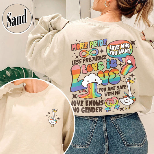 Love Is Love Lgbt Sweatshirt, Kindness Sweatshirts, LGBTQ Support Sweatshirts, Gay Pride, Proud Ally, Proud To Be An Ally, Pride Month Sweatshirt