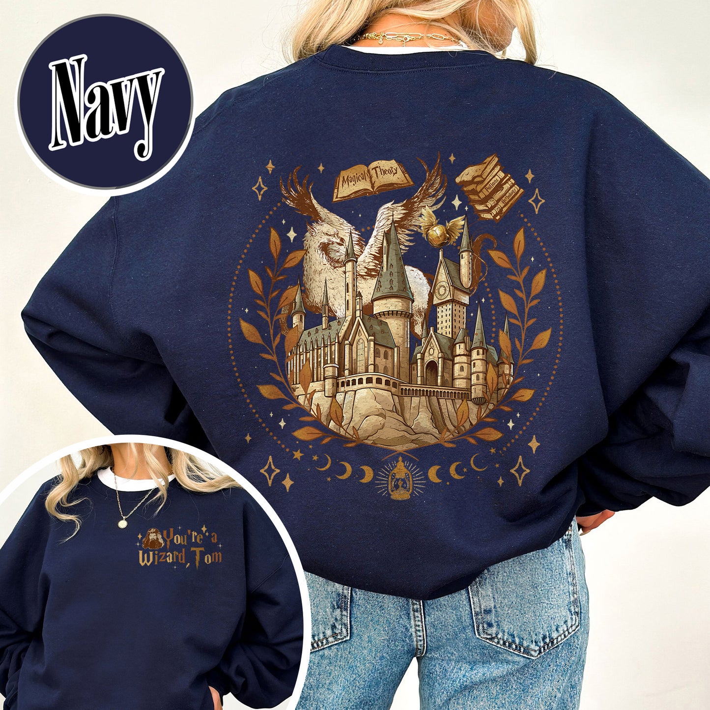 Bookish Sweatshirt,Wizard Castle Book Sweatshirt, Wizard Era, You’re a Wizard Sweatshirt, HP Sweatshirt