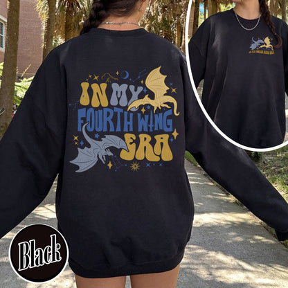 Fourth Wing Dragon Sweatshirt, Fourth Wing Dragon Rider Basgiath War College, in My Fourth Wing Era Sweatshirt, Basgiath War College Gift