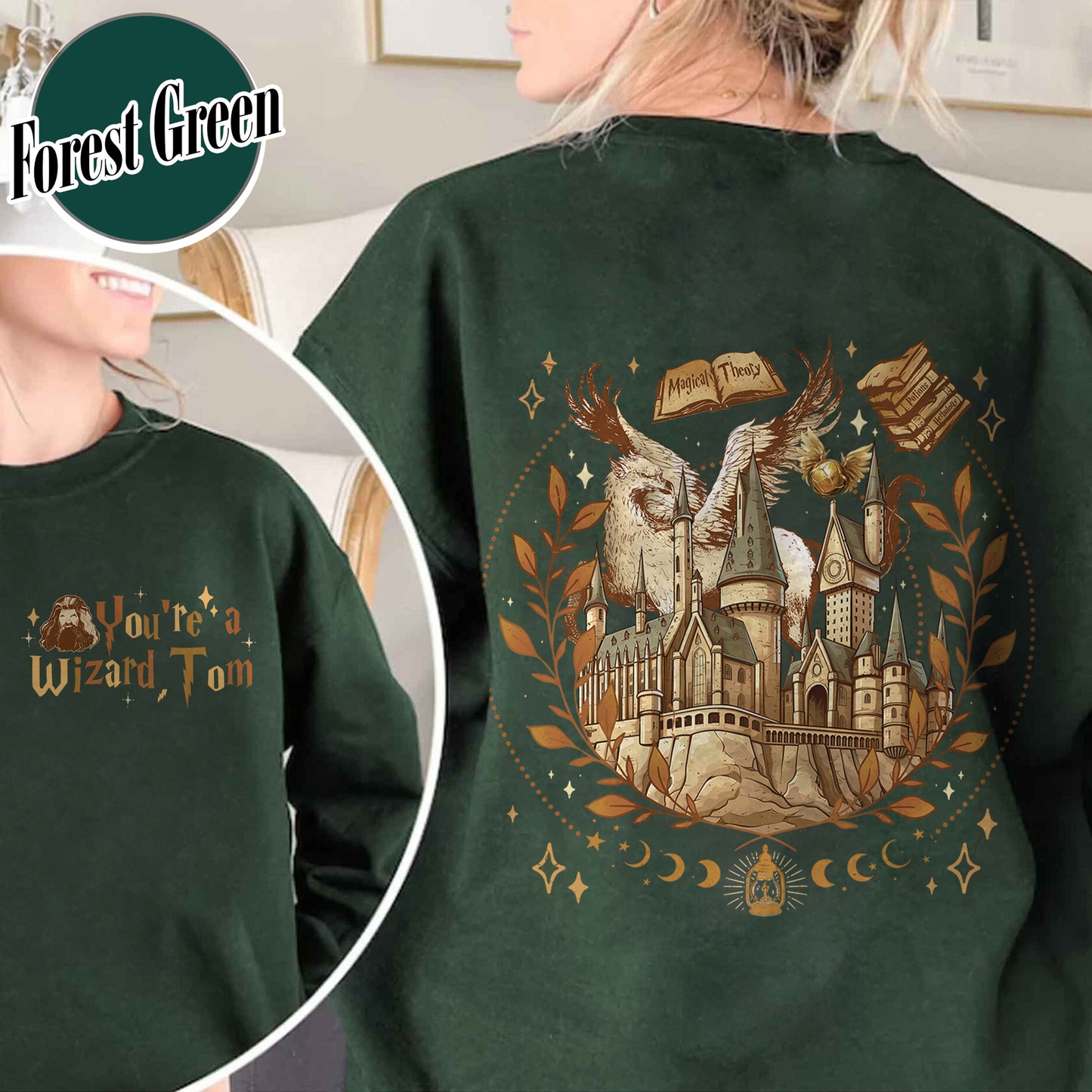 Bookish Sweatshirt,Wizard Castle Book Sweatshirt, Wizard Era, You’re a Wizard Sweatshirt, HP Sweatshirt