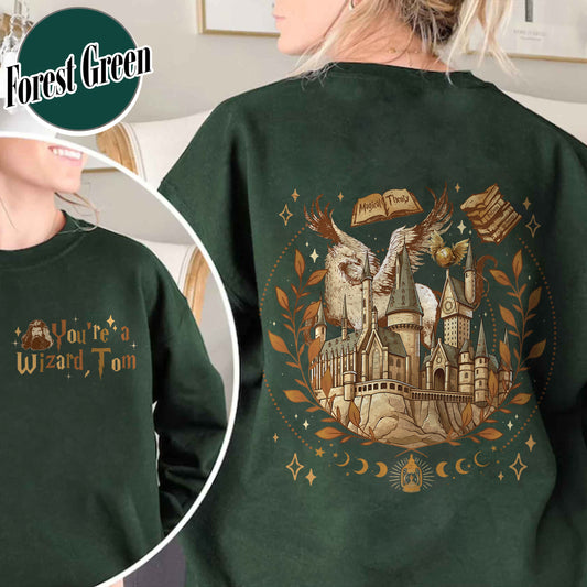 Bookish Sweatshirt,Wizard Castle Book Sweatshirt, Wizard Era, You’re a Wizard Sweatshirt, HP Sweatshirt