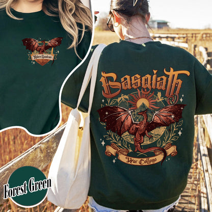 Basgiath War College, Dragon Rider Sweatshirt, Iron Flame Basgiath War College, Basgiath War College 2 Sided, Basgiath Dragon Rider, Bookish Gift