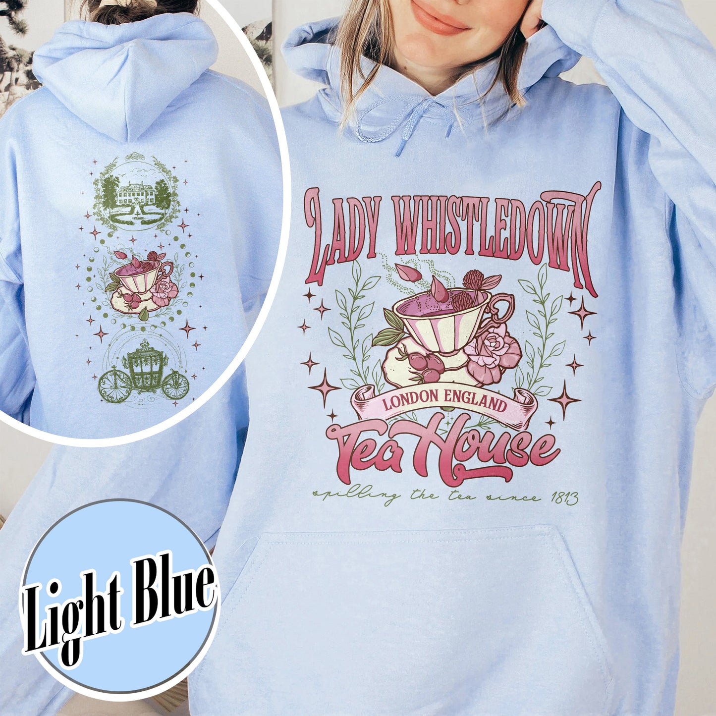 Lady Whistledown Tea House, Spill the Tea Lady Whistledown Hoodie, Lady Whistledown, Lady Whistledown Colin and Penelope, Tea House Hoodie