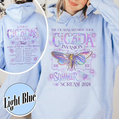The Cicadas Reunion Tour Summer 2024 Hoodie, Year of the Cicada Hoodie, TNature Lover Gift, Year of the Cicada, Insect Lover