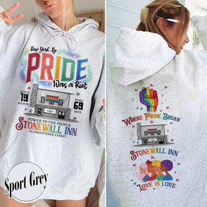 Pride Month Hoodie, Stonewall Inn Hoodie, Gay Pride Stonewall, the First Pride Was a Riot, LGBTQ+ Hoodie, Pride Month, Pride Was a Riot