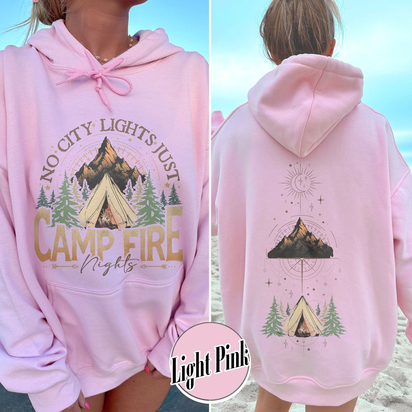No City Lights Just Camp Fire Night Hoodie, Camping Hoodie, Camp Fire, Camping Mode, Travel Hoodie, Adventure Hoodie, Adventure Lover