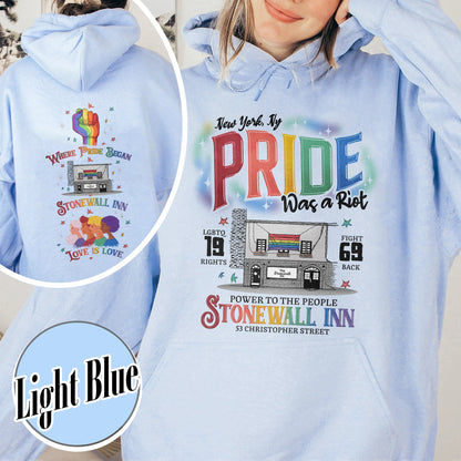 Pride Month Hoodie, Stonewall Inn Hoodie, Gay Pride Stonewall, the First Pride Was a Riot, LGBTQ+ Hoodie, Pride Month, Pride Was a Riot