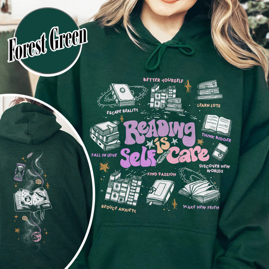 Reading Is Self Care Hoodie, Reading Is Self-Care, Book Hoodie 2024, Gift for Book Lover