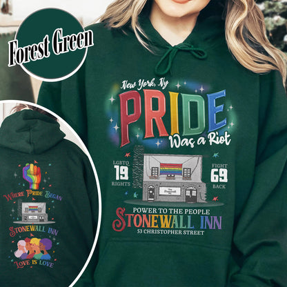 Pride Month Hoodie, Stonewall Inn Hoodie, Gay Pride Stonewall, the First Pride Was a Riot, LGBTQ+ Hoodie, Pride Month, Pride Was a Riot