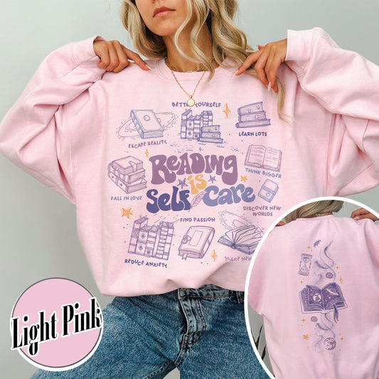 Reading Is Self Care Sweatshirt, Reading Is Self-Care, Book Sweatshirt 2024, Gift for Book Lover